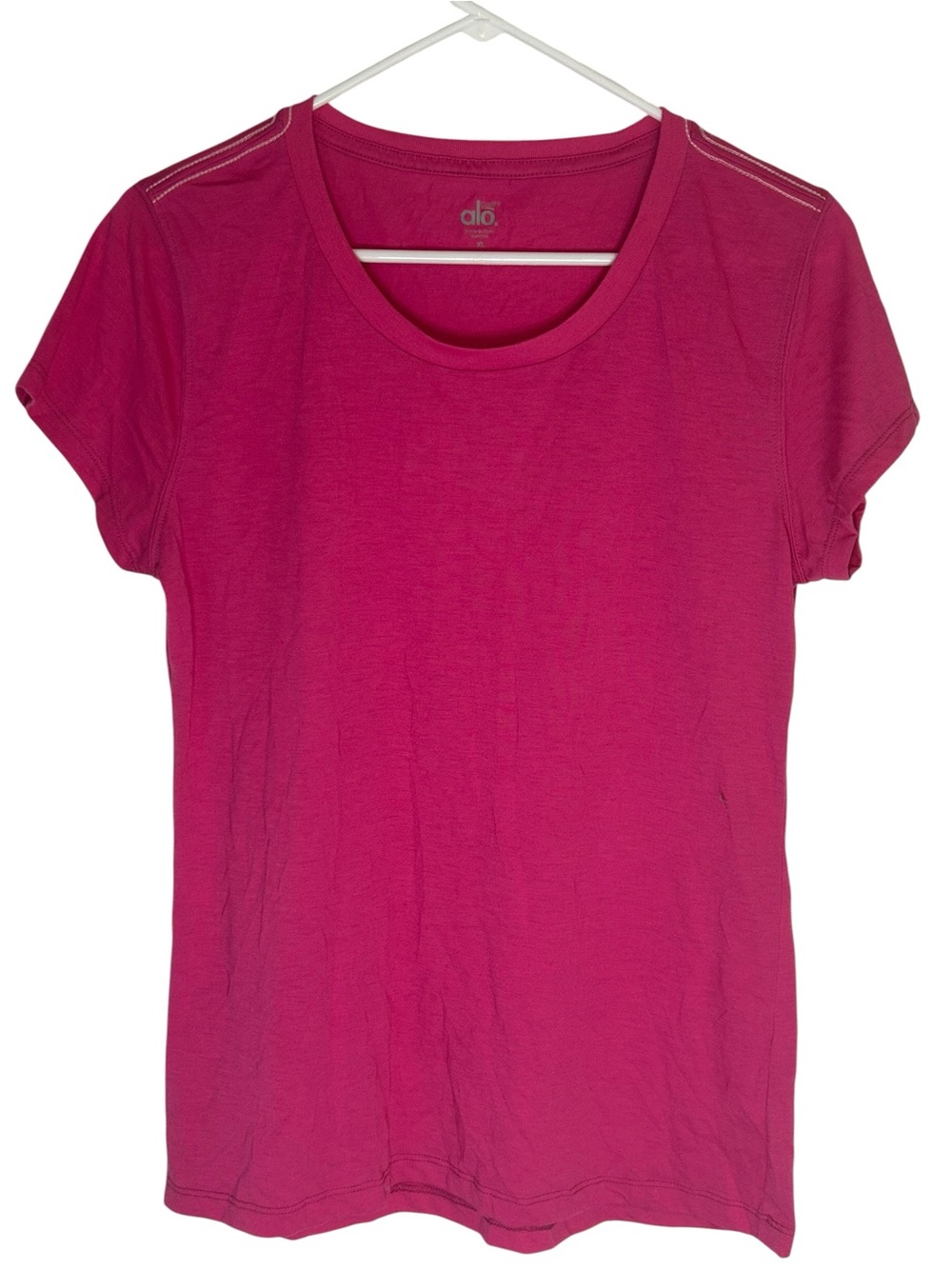 Alo Yoga CoolFit Pink Workout T shirt Top Size XL